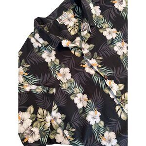 Men's black floral Aloha Republic 2XL XXL hawaiian shirt
